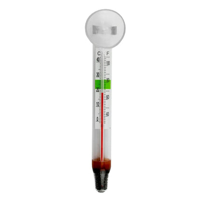 Submersible Glass Fish Tank Thermometer, 0-40 ºC, Aquarium, Suction Fitting