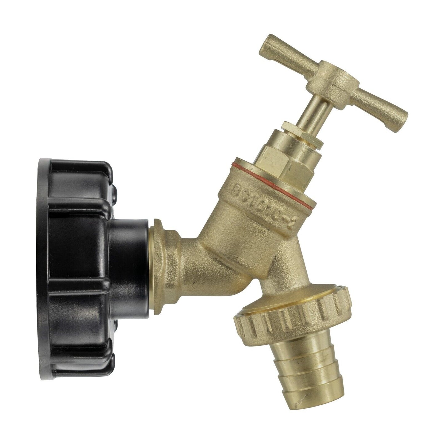 IBC TANK ADAPTER S60X6 60MM COARSE BRASS GARDEN BIB TAP BARBED HOSEPIPE OUTLET