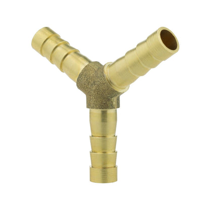 Solid BRASS Barbed Tee Y-Splitter Connectors for Air, Gas, Pressure Compressor