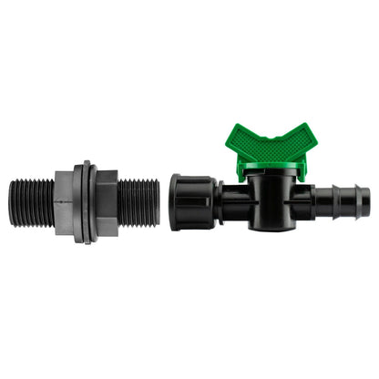 Water Butt Adapter Valve Outlet 1/2" BSP to 13/16mm LDPE 1/2" Porous Connector