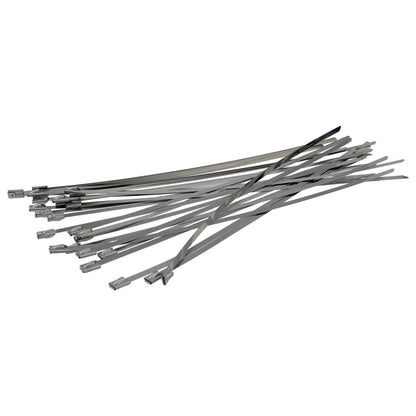 25 X STRONG STAINLESS STEEL 4.6mm x 150mm METAL CABLE TIES ZIP TIE WRAPS EXHAUST