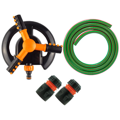 Automatic Garden Lawn Sprinkler Plants Water Spray Rotating Pipe Connection Kit