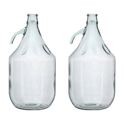 2 THICK Clear Glass 5L Demijohns Sets Wine Making Beer Alcohol HOME BREWING Kit