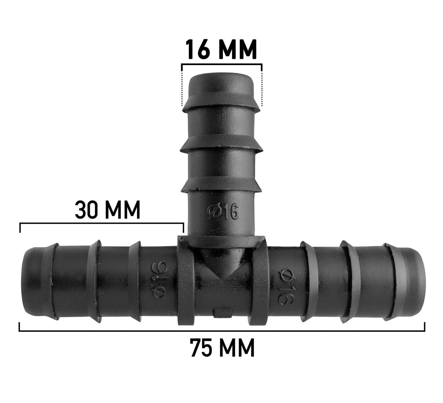 1/2" TEE SPLITTER CONNECTOR for Soaker/Leaky/Porous Garden Irrigation Systems