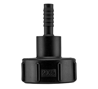 IBC S60X6 TANK ADAPTER 60MM COARSE THREAD TO 1" BARB 1/2" 13MM HOSEPIPE OUTLET