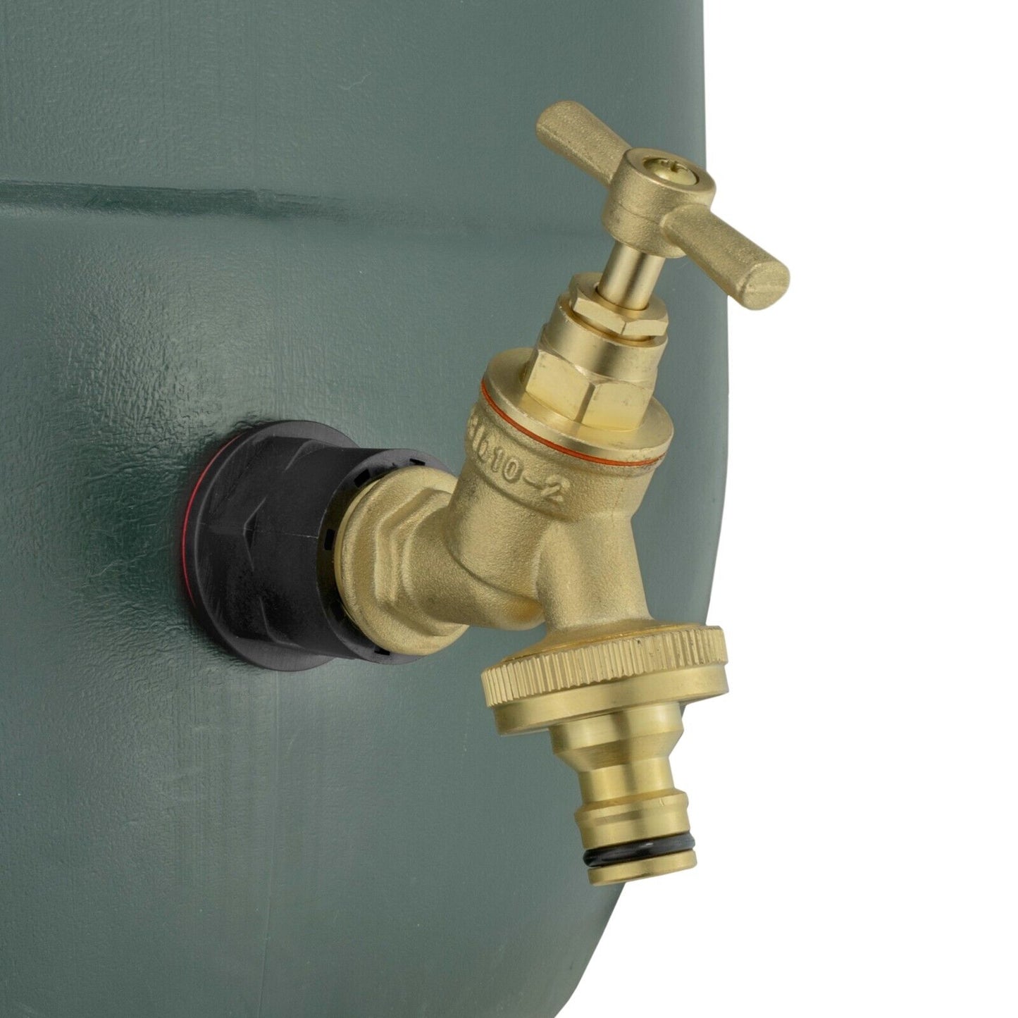 Solid Brass Garden Bib Barrel Tap Hozelock Compatible 1/2" BSPM - Quick Connect