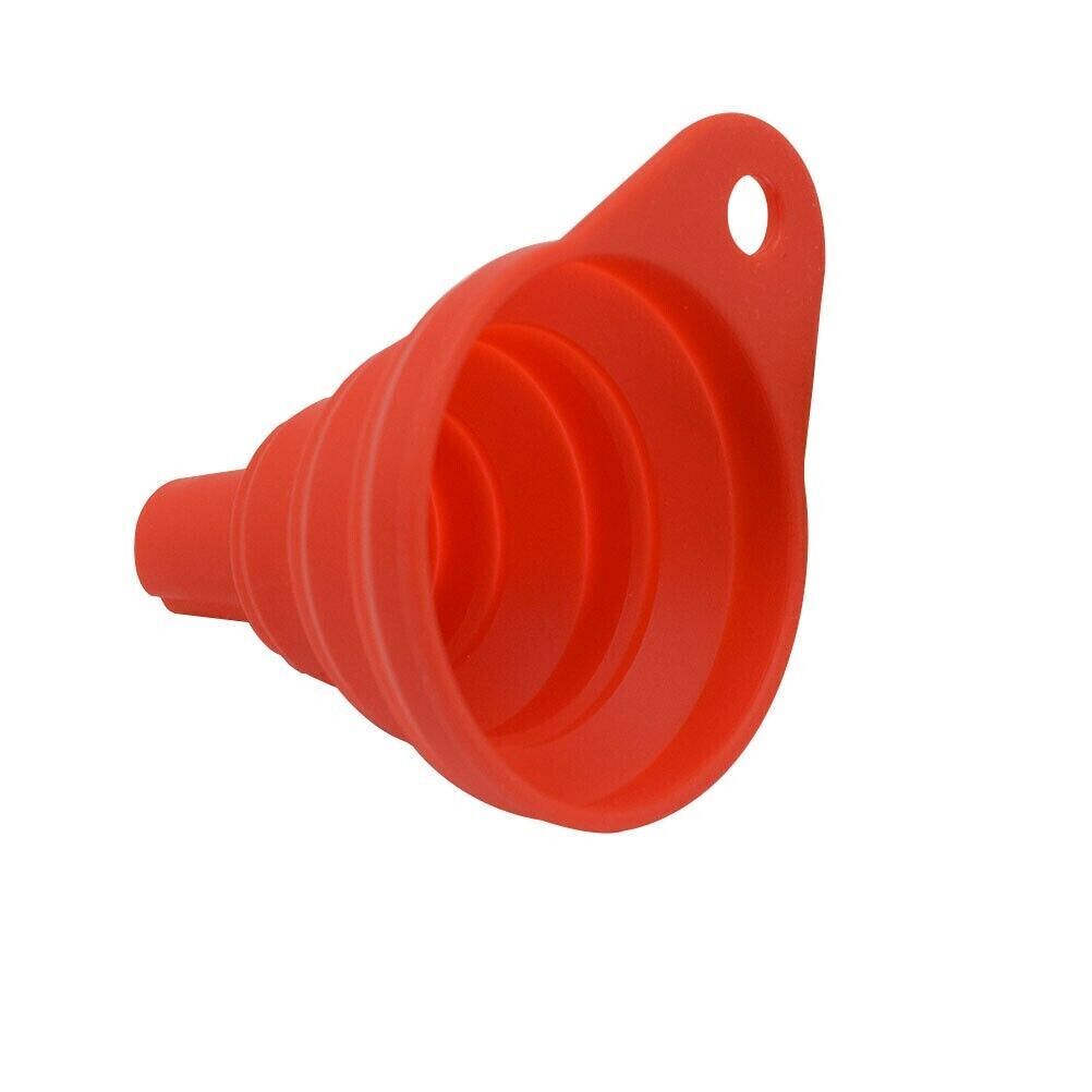 COLLAPSIBLE SILICONE FUNNEL Foldable Silicon Kitchen Hopper Practical Tool UK