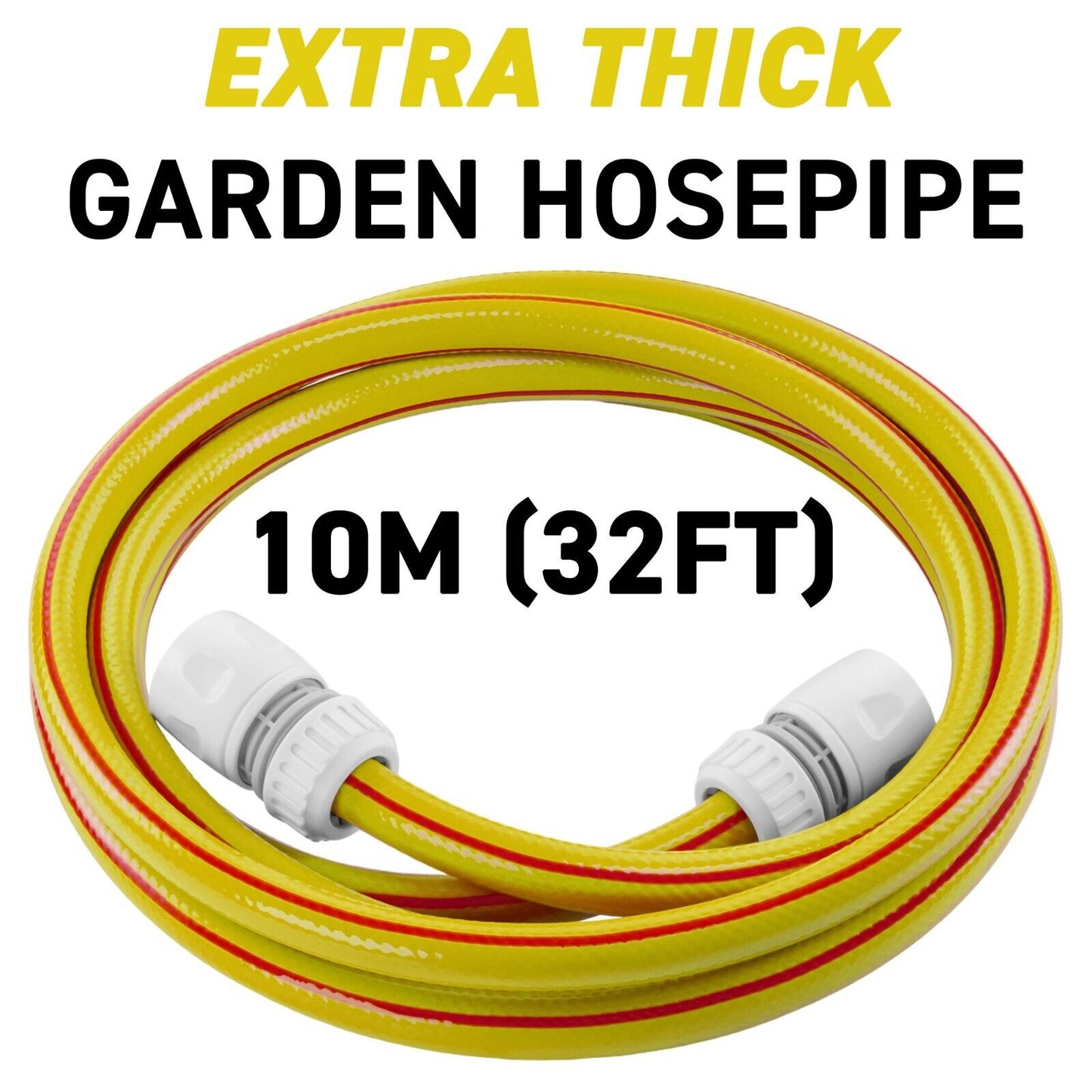 3/4" Hose Pressure Line with Quick Disconnect 10m Reinforced 6-LAYER