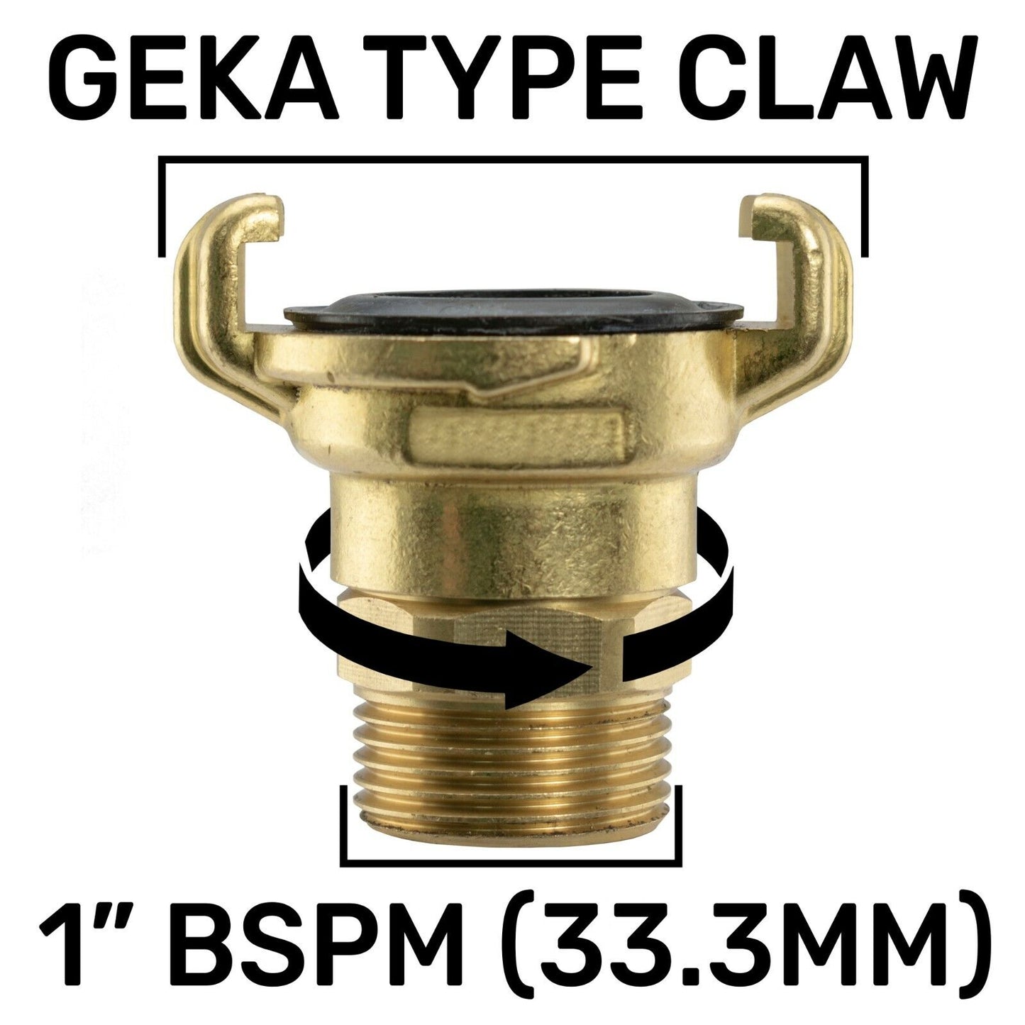 Brass GEKA Type Pro Quick Connect Claw Fitting Hose & Tap 1/2" - 1" BSP Coupling