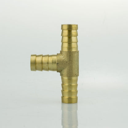 Solid BRASS Hose Tail Tee Splitter Connectors for Air, Gas, Water, Fuel Pressure