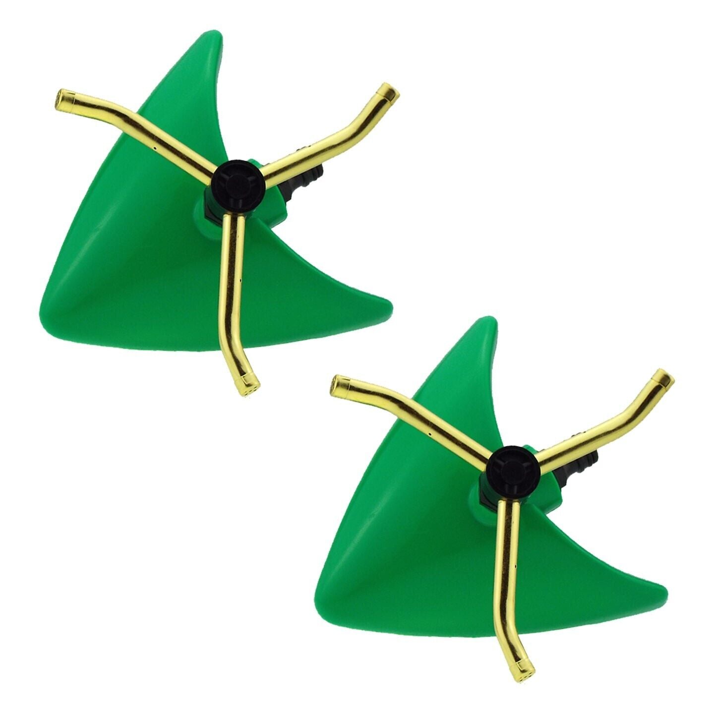 Rotating Small Lawn Green Leaf Sprinkler Garden Plants Watering Spinning 2 PACK