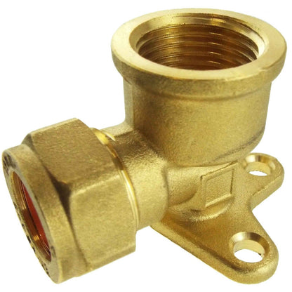 Brass Wall Plate Mount 15mm-1/2" BSP & Garden Watering On/Off Lever Control Tap