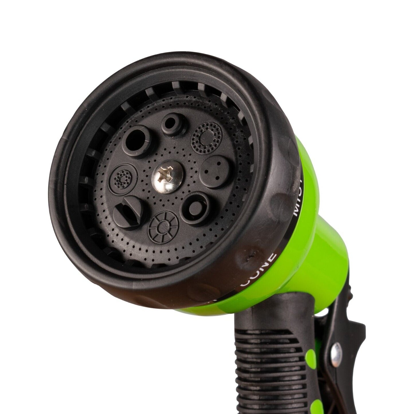 Multi-Pattern Water Sprayer Hose Gun, 8 Spray Options - Green & Black