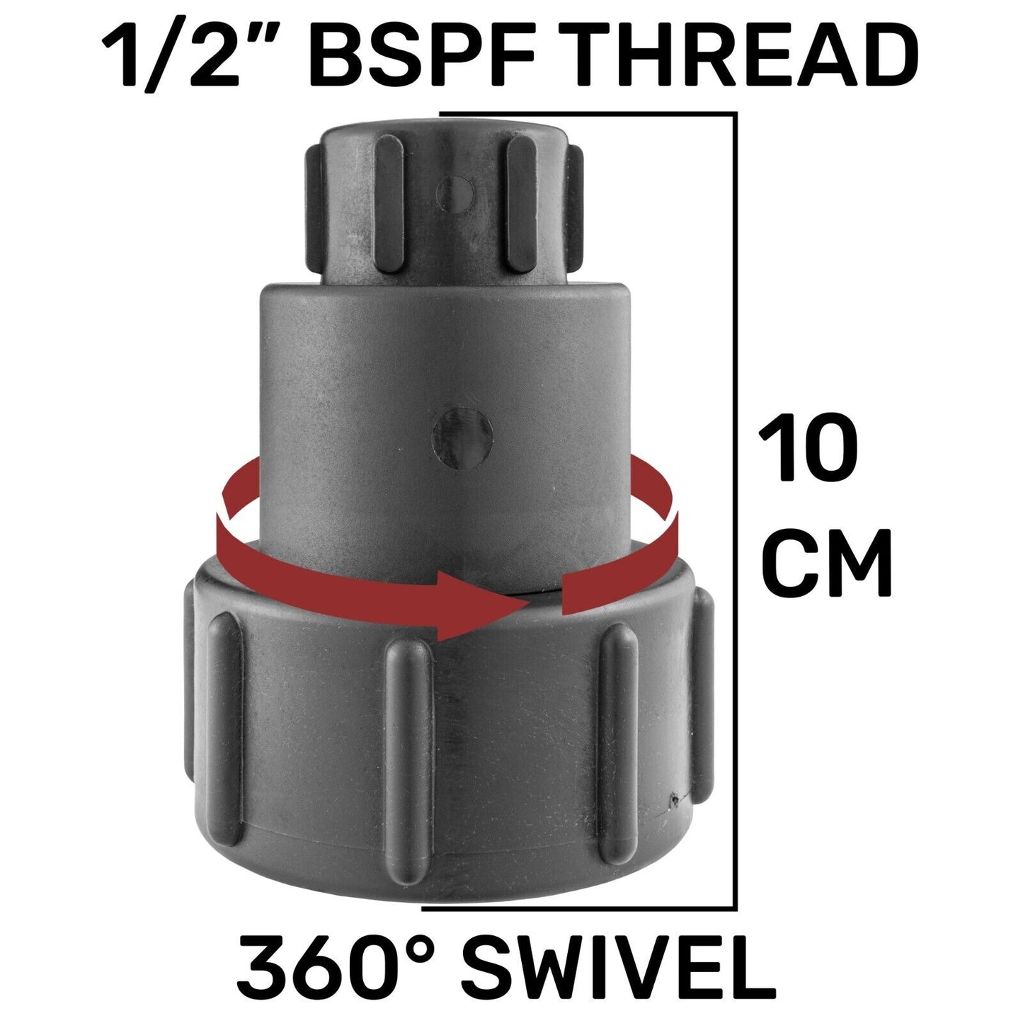 10CM EXTENSION Outlet S60X6 Water Tank 360 Free Swivel 1/2", 3/4" 1" BSPF Thread