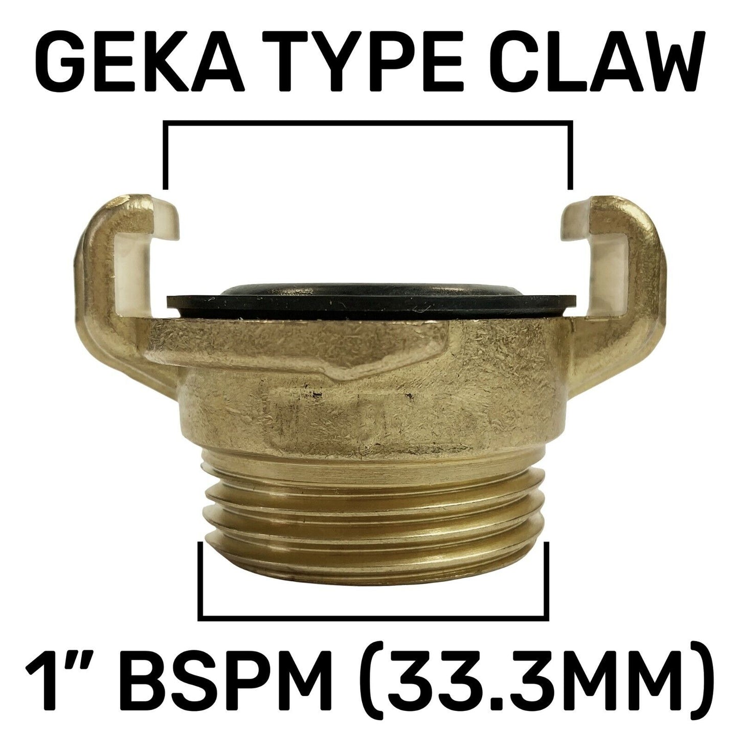 Brass GEKA Type Pro Quick Connect Claw Fitting Hose & Tap 1/2" - 1" BSP Coupling