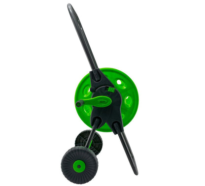 45m Lime Hose Cart, Free Standing Foldable Garden Reel