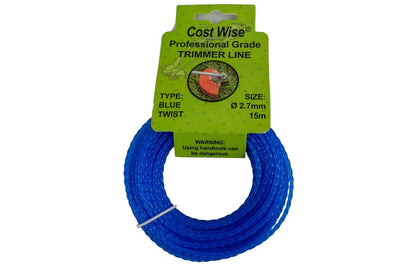 BLUE Twist Strimmer Line, Strong 15M For Petrol Strimmers, up to 3MM THICK!