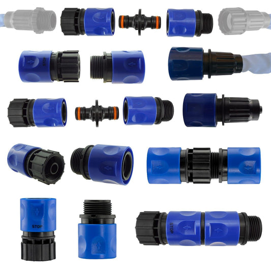 Expanding Hose Male & Female Adapter Connectors, X Hose, Spare Repair Joiners