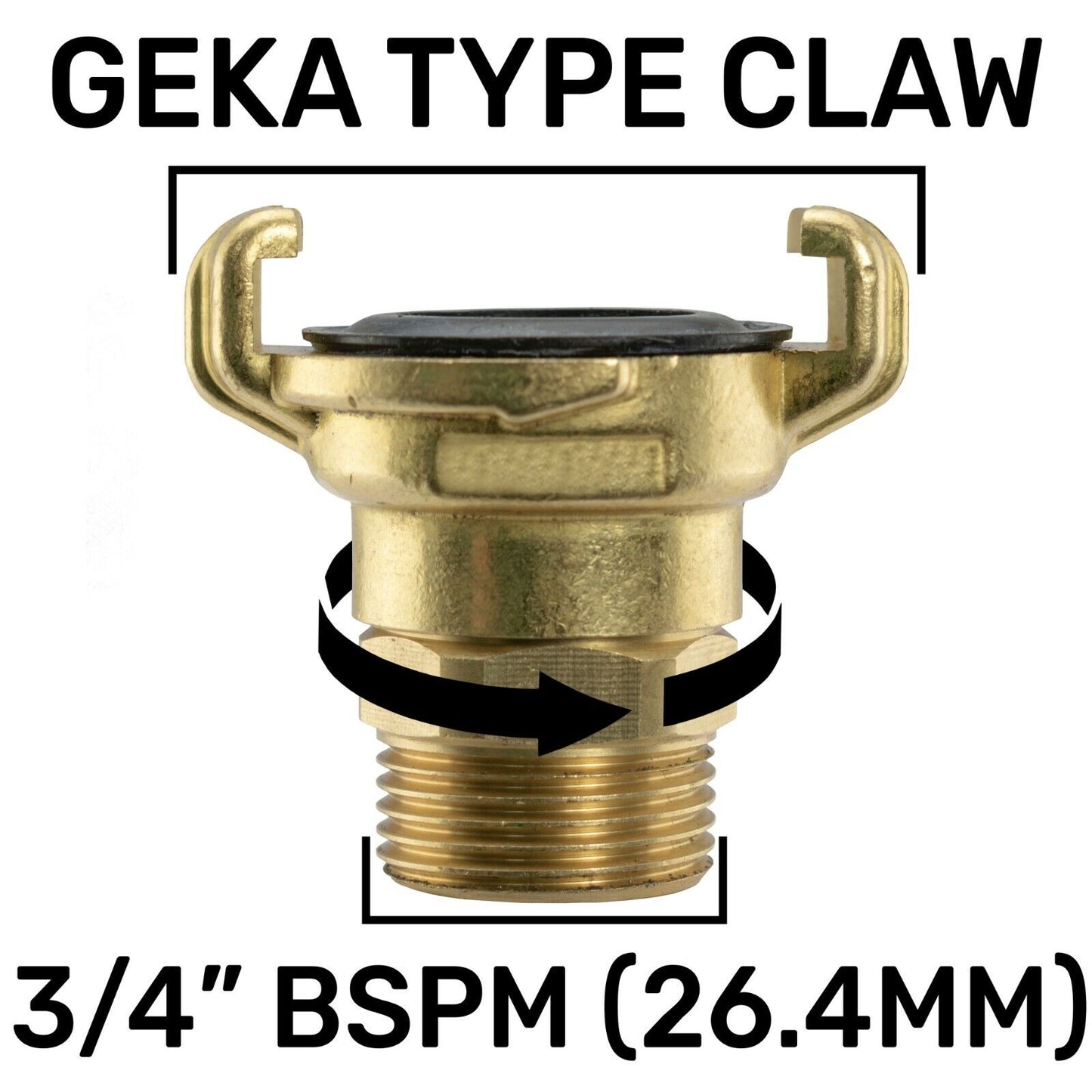 Brass GEKA Type Pro Quick Connect Claw Fitting Hose & Tap 1/2" - 1" BSP Coupling