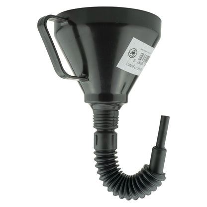 HEAVY DUTY FLEXIBLE CAR VAN FUEL FUNNEL Detachable Spout Oil Petrol Diesel BLACK