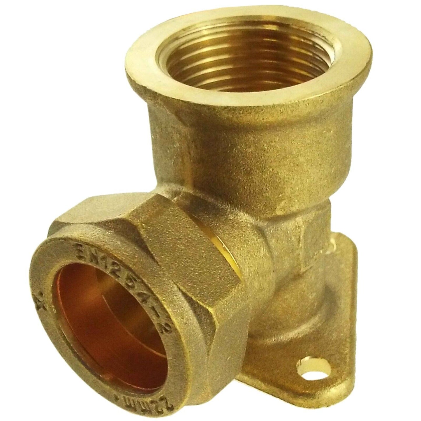 Brass Compression Wall Mount with On/Off Valve & Click Lock Quick Connector