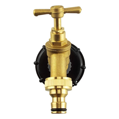 IBC TANK ADAPTER S60X6 60MM COARSE THREAD BRASS GARDEN TAP QUICK HOSEPIPE OUTLET