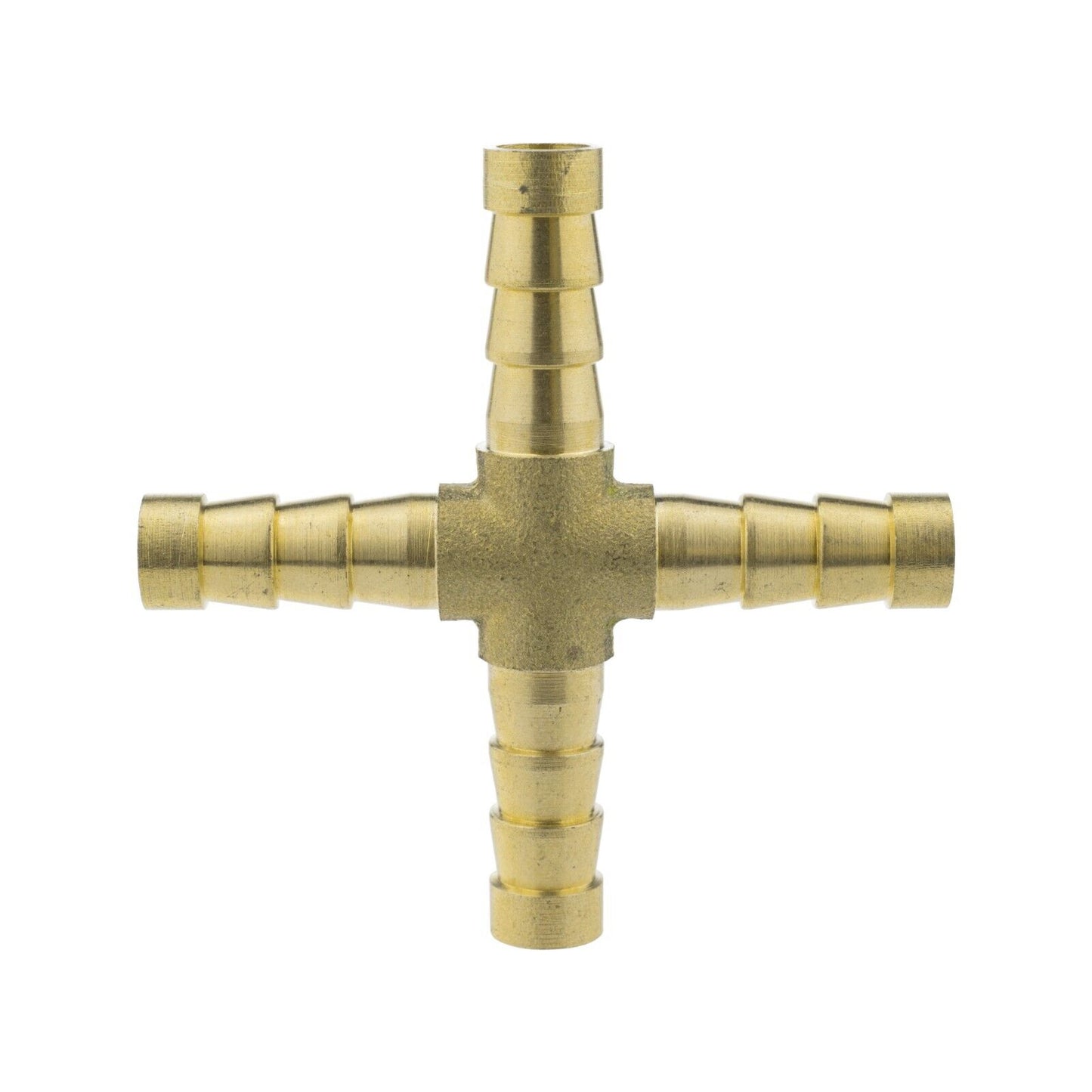 Solid BRASS Barbed 4-Way Compressor Splitter Connector for Pressure Air Gas Oil