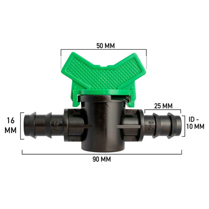 Plastic Pipe Valve 13mm/16mm Irrigation In Line Garden Watering Porous Connector