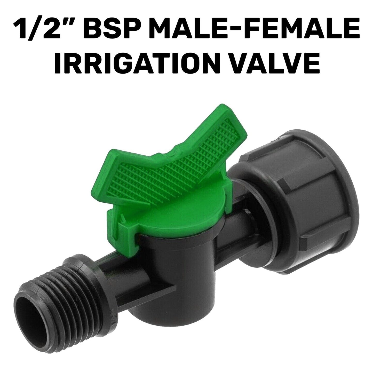 Garden Irrigation 13mm/16mm Barb, 1/2", 3/4" BSP Male & Female Plastic Valves