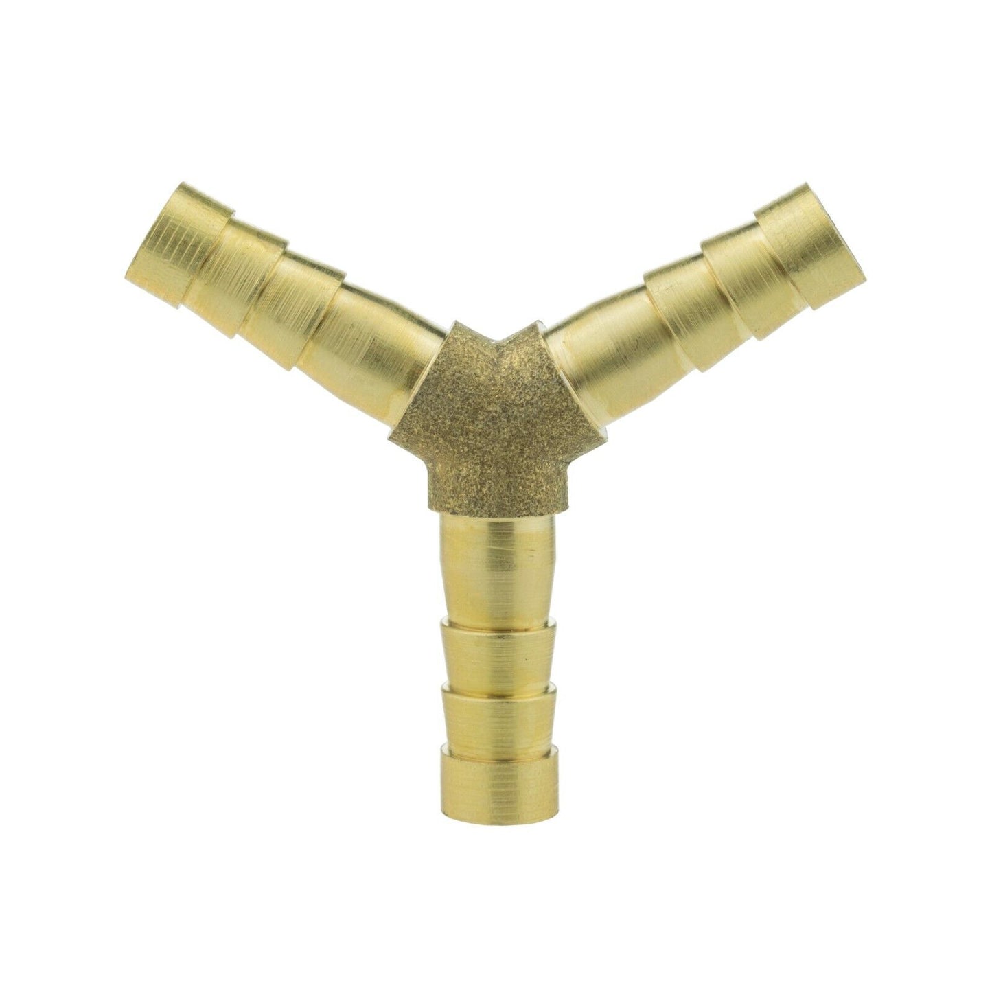 Solid BRASS Barbed Tee Y-Splitter Connectors for Air, Gas, Pressure Compressor