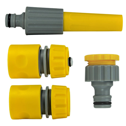 Garden Hose Connector Kit, Spray Nozzle+Tap Pipe Connectors, Hozelock Compatible