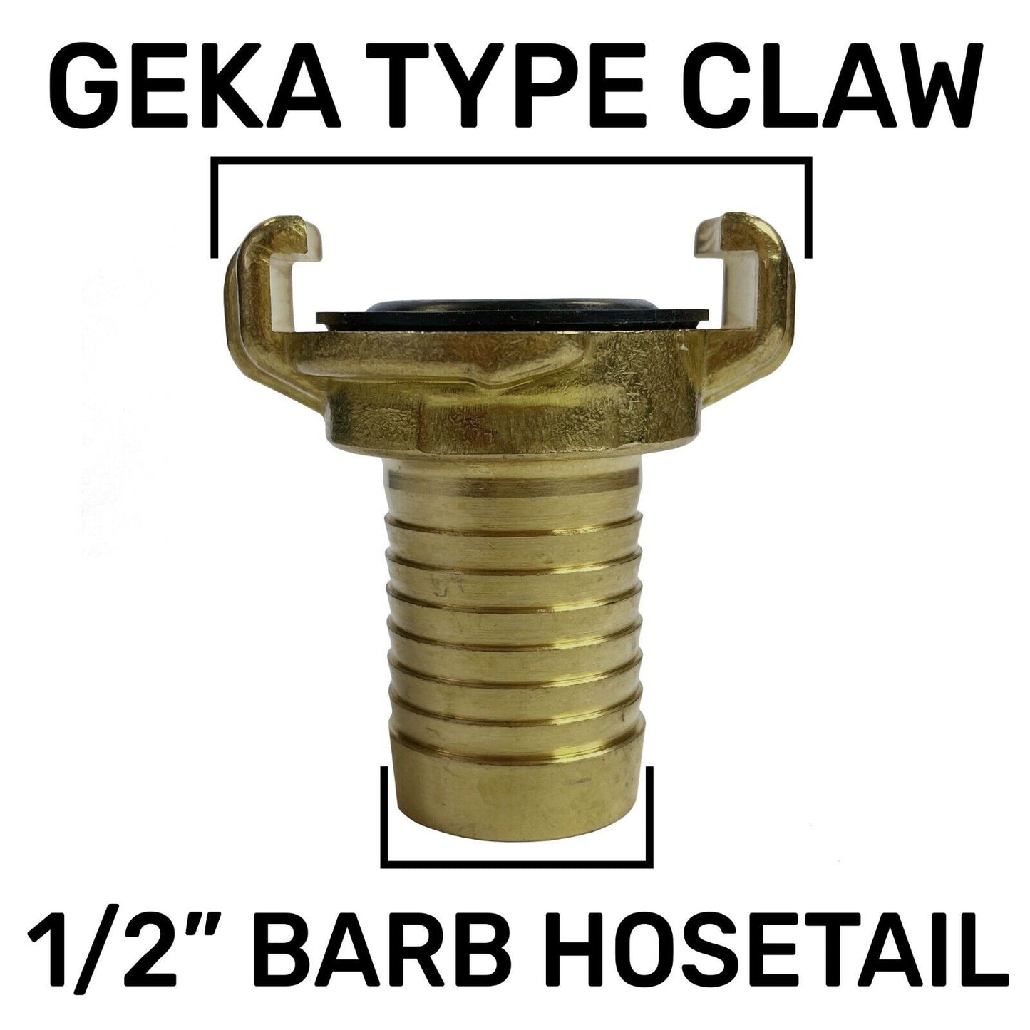 Brass GEKA Type Pro Quick Connect Claw Fitting Hose & Tap 1/2" - 1" BSP Coupling