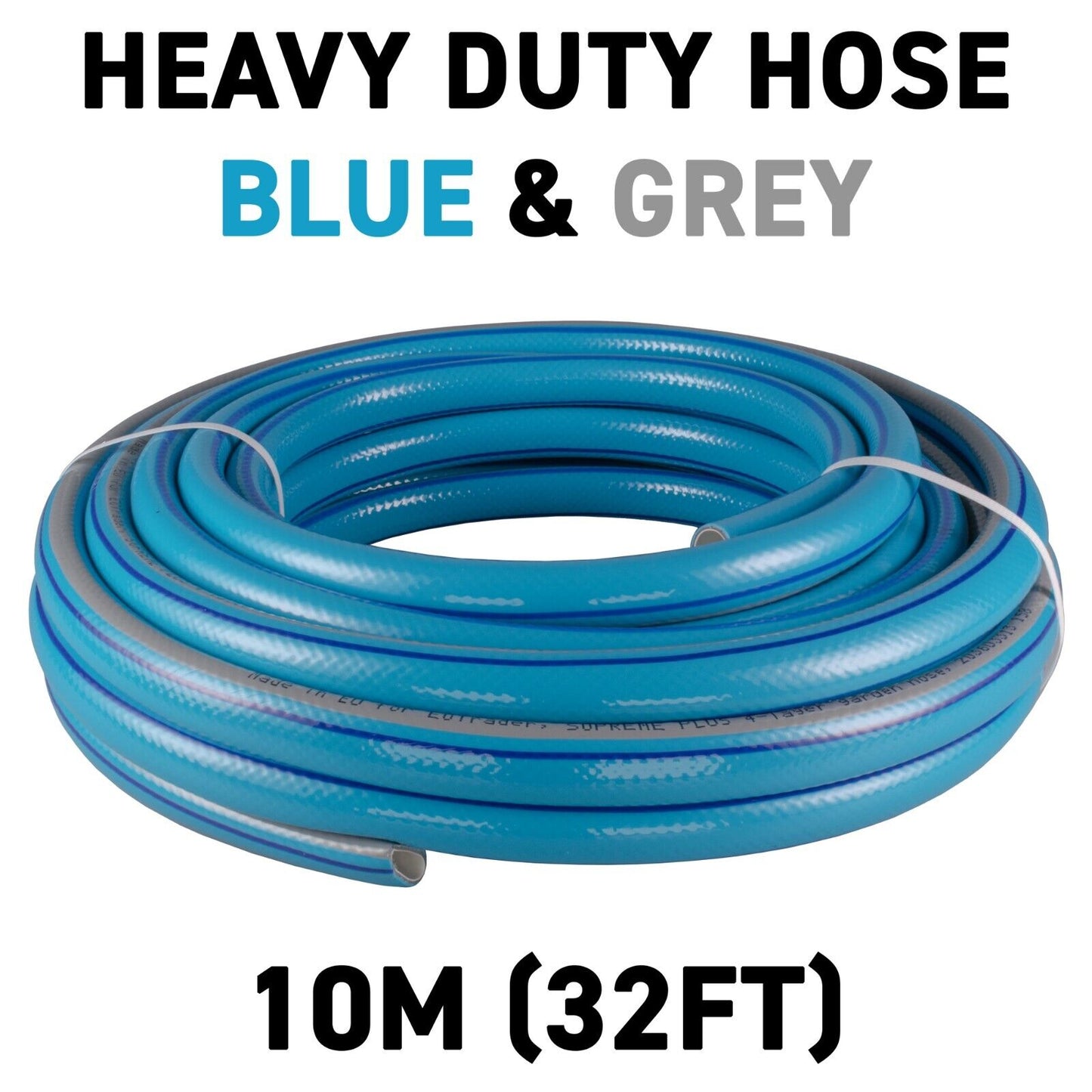 10m Blue Supreme+ 1/2" Reinforced Garden Hose Pipe