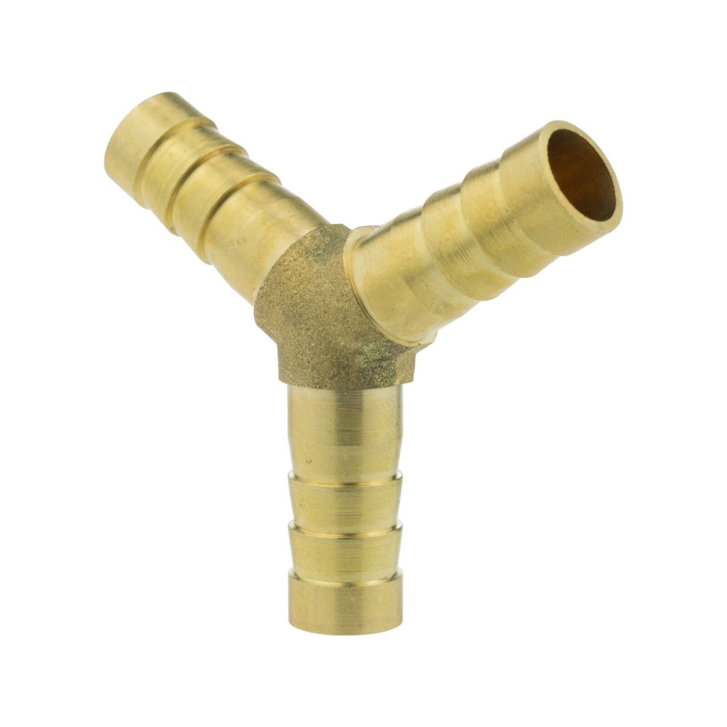 Solid BRASS Barbed Tee Y-Splitter Connectors for Air, Gas, Pressure Compressor