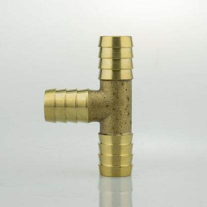 Solid BRASS Hose Tail Tee Splitter Connectors for Air, Gas, Water, Fuel Pressure