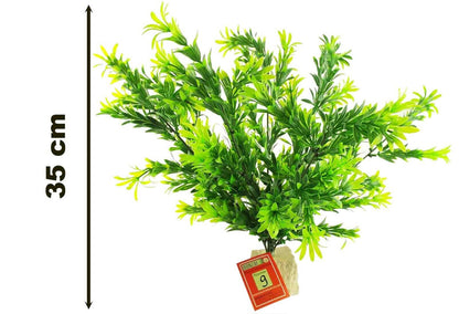 Aquarium Fake Plant 35cm Fish Tank Artificial Green Ornament Water Decoration UK