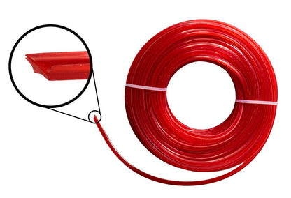 Red STAR Strimmer Line CORD Strong 15M For Petrol Strimmers , up to 3MM THICK!