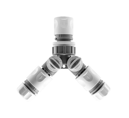 Garden Hose Connectors Fittings, Universal Standard, Hozelock Compatible, WHITE