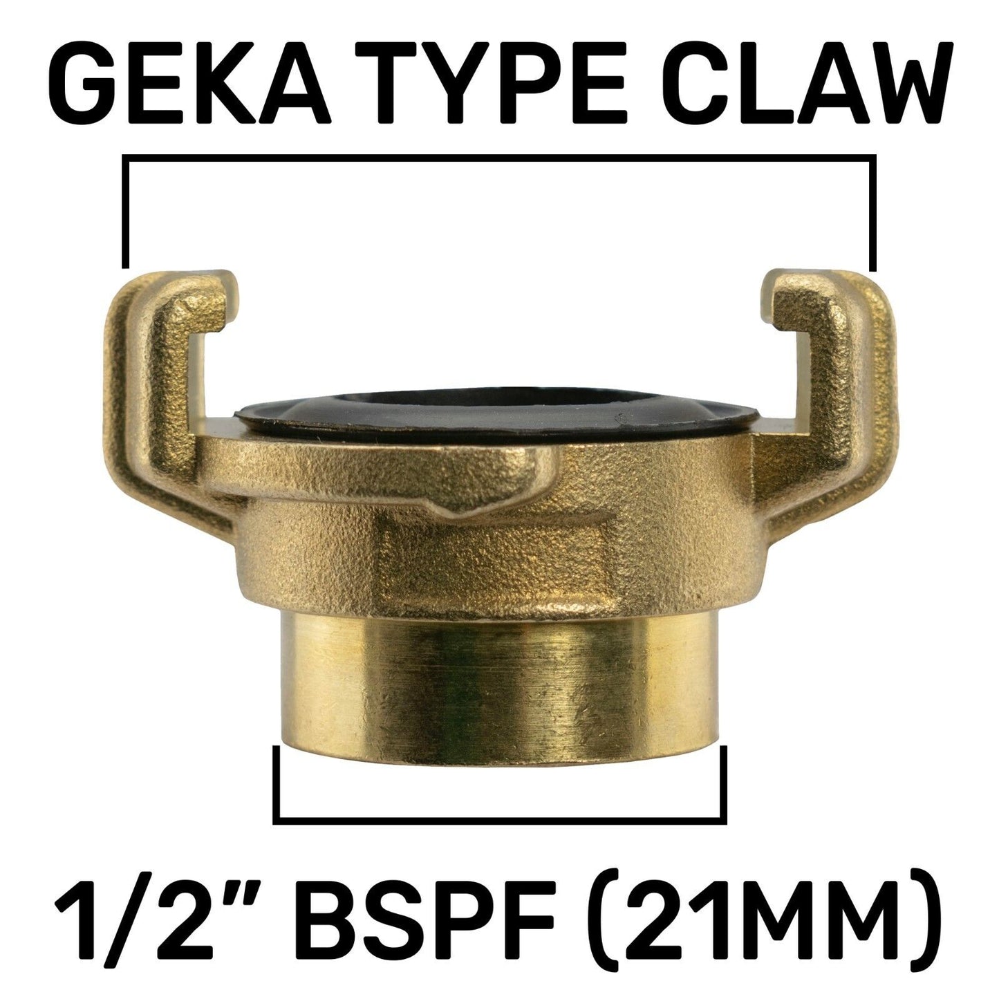 Brass GEKA Type Pro Quick Connect Claw Fitting Hose & Tap 1/2" - 1" BSP Coupling