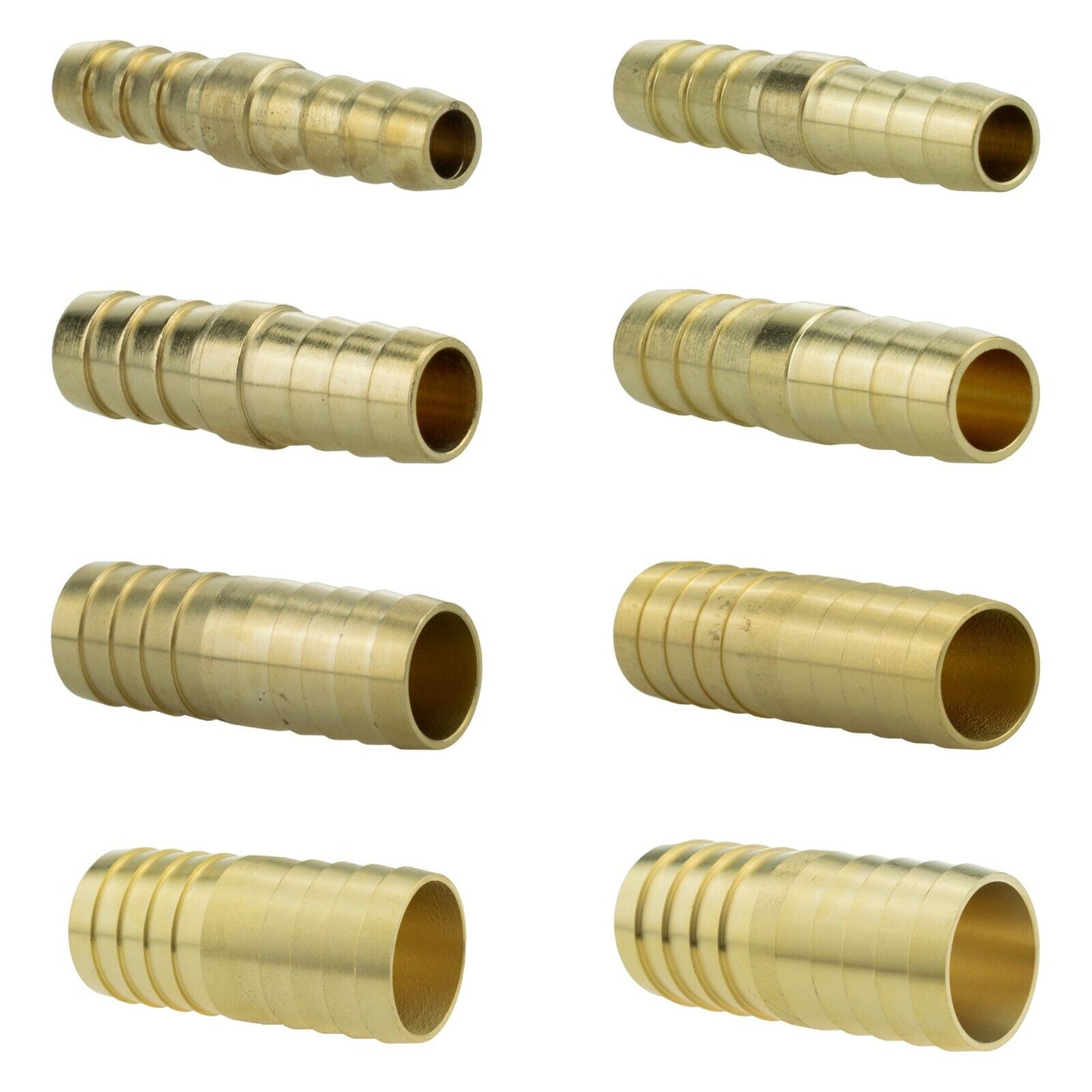 Metal Brass Straight Hose Joiner Barbed Connector Air Fuel Water Pipe Gas Tubing