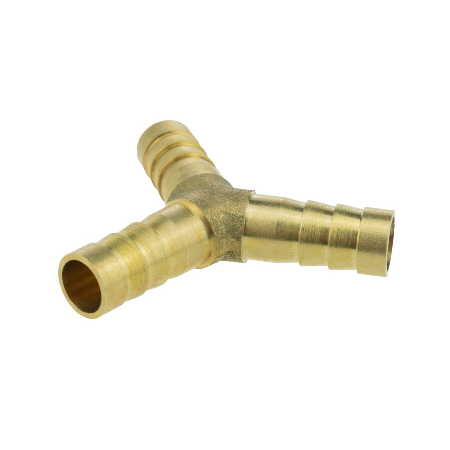 Solid BRASS Barbed Tee Y-Splitter Connectors for Air, Gas, Pressure Compressor