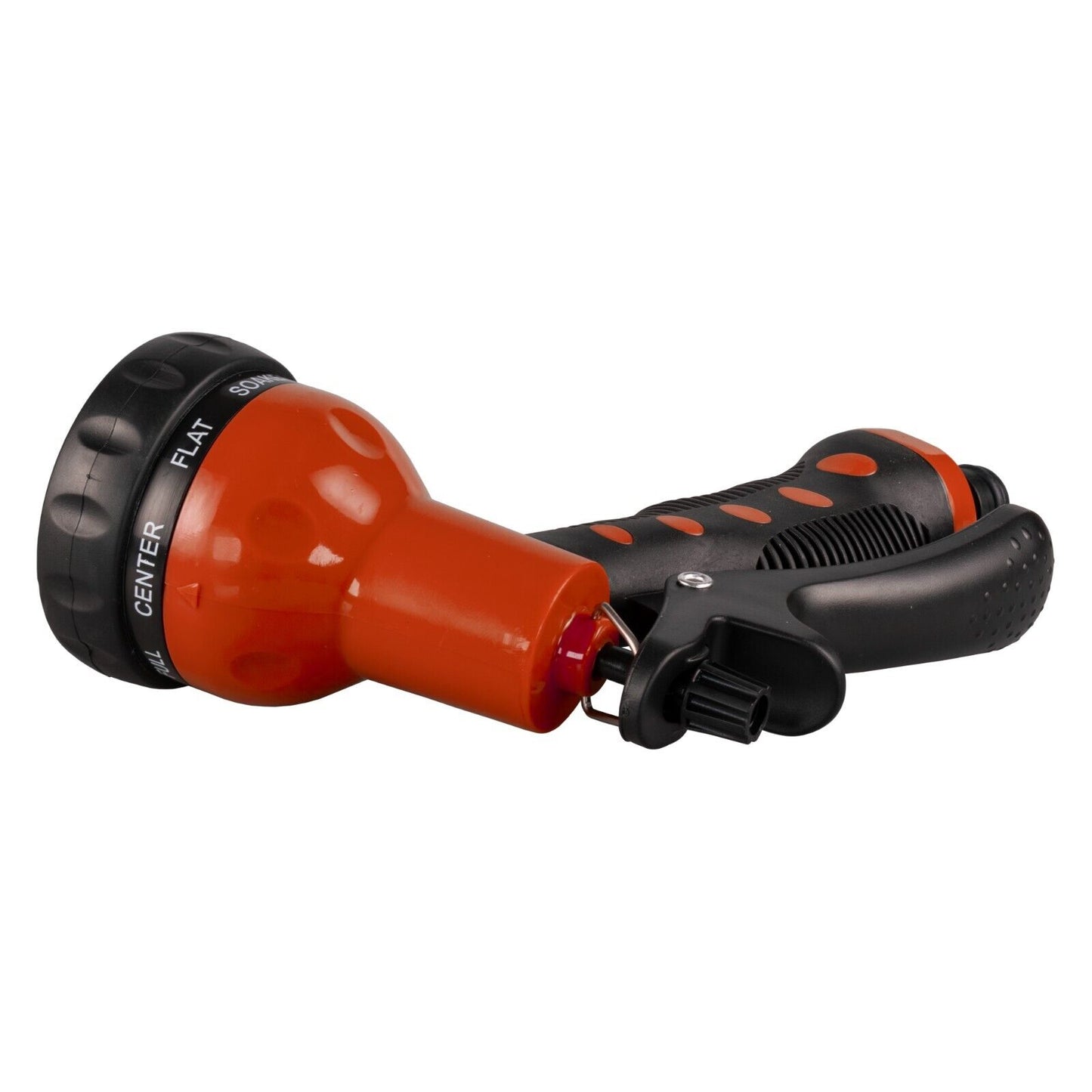 Multi-Pattern Water Sprayer Hose Gun, 8 Spray Options - Orange & Black