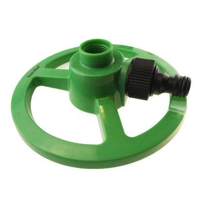 Lawn Sprinkler Garden Watering 6" Adjustable Spinning 360 Automatic 3-ARM Green