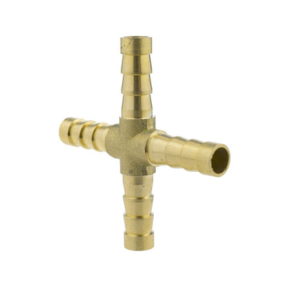 Solid BRASS Barbed 4-Way Compressor Splitter Connector for Pressure Air Gas Oil