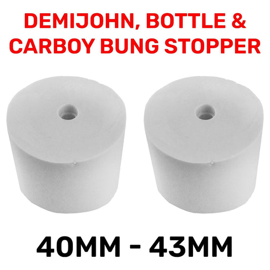 Rubber Bung Stopper for Demijohns 40mm - 43mm Cork Carboys, Wine Beer, Home Brew