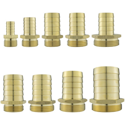 Solid BRASS Hose Tail BSP Threaded Connectors for Air, Water & Fuel Pressure