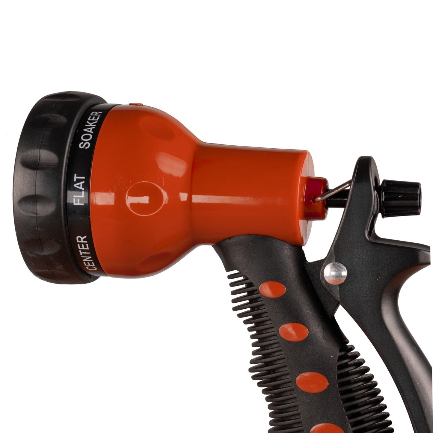 Multi-Pattern Water Sprayer Hose Gun, 8 Spray Options - Orange & Black