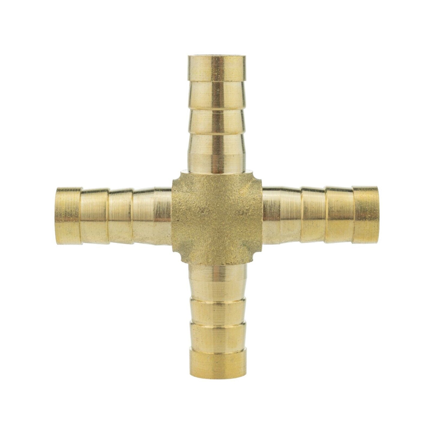 Solid BRASS Barbed 4-Way Compressor Splitter Connector for Pressure Air Gas Oil