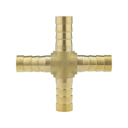 Solid BRASS Barbed 4-Way Compressor Splitter Connector for Pressure Air Gas Oil