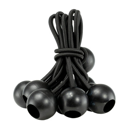 4" Black & White Bungee Balls, Elasticated Marquee Cord Shock Ties, 40 PACK UK